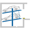 Liftparker N4202 - car parking system on 2 tiers for indoor car parks