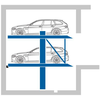Liftparker N4402 - car stacker with horizontal accessible platforms for indoor garage parking